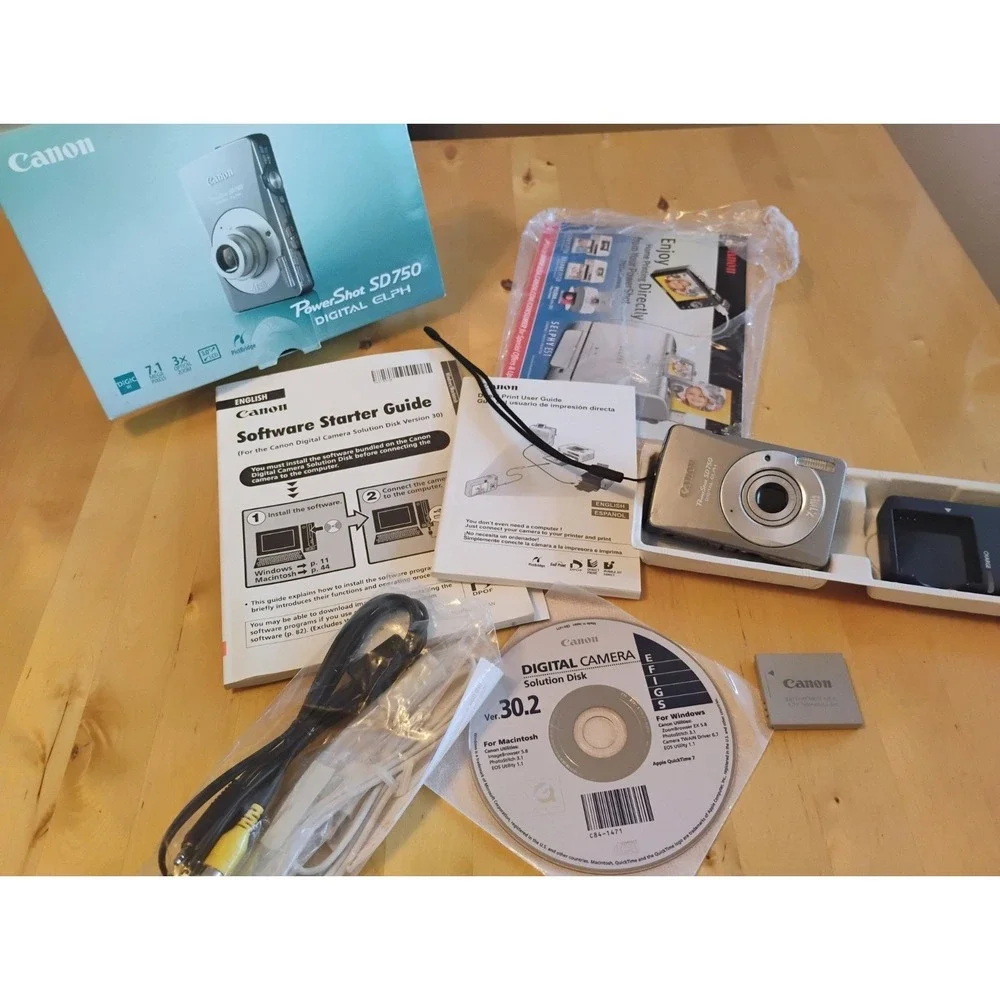 WORKS!! Canon PowerShot Digital ELPH SD750 7.1MP Digital Camera Battery Charger